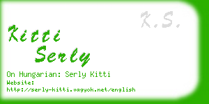 kitti serly business card